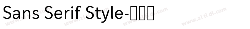 Sans Serif Style字体转换
